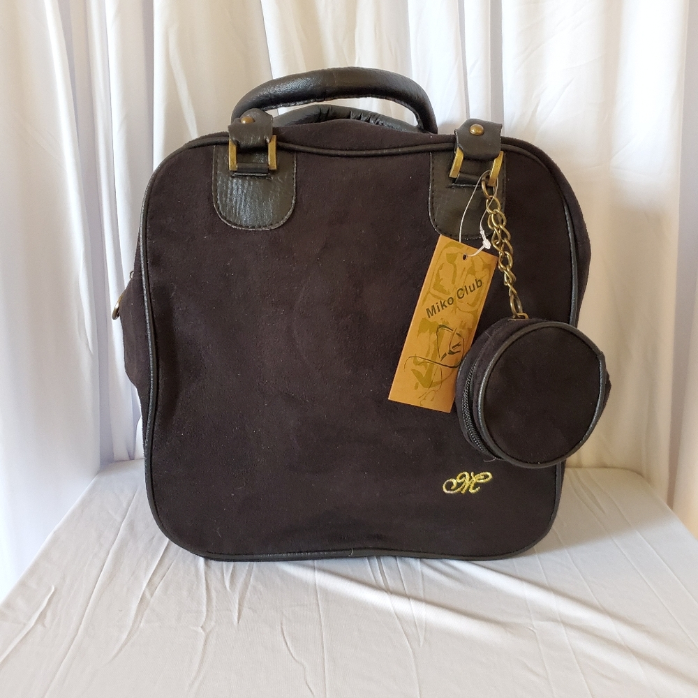 Black Miko Club Collection Cotton Purse Tote NWT